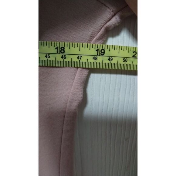 Belle + Sky Women's Dusty Pink Ruffle Sleeve Front Tie Long Sleeve Top Medium - Picture 6 of 6